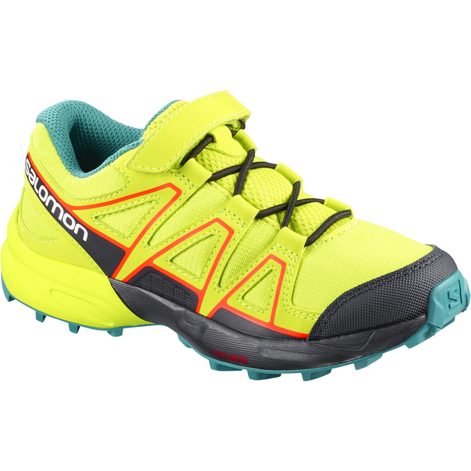 Salomon Singapore Kids Trail Running Shoes - SPEEDCROSS BUNGEE K Yellow/Black | 63027-YPGQ